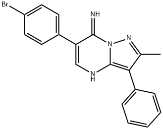 6-(4-bromophenyl)-2-methyl-3-phenylpyrazolo[1,5-a]pyrimidin-7(4H)-imine Structure