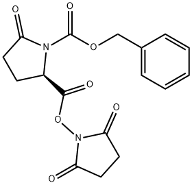 (R)-1-benzyl 2-(2,5-dioxopyrrolidin-1-yl) 5-oxopyrrolidine-1,2-dicarboxylate Struktur