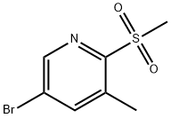 5-溴-3-甲基-2-(甲基磺酰基)吡啶, 1445651-58-0, 结构式