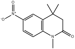 1,4,4-Trimethyl-6-nitro-3,4-dihydro-1H-quinolin-2-one 化学構造式