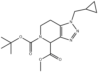 5-Tert-Butyl 4-Methyl 1-(Cyclopropylmethyl)-6,7-Dihydro-1H-[1,2,3]Triazolo[4,5-C]Pyridine-4,5(4H)-Dicarboxylate Structure