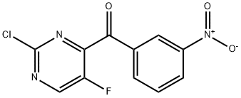 (2-chloro-5-fluoropyrimidin-4-yl)(3-nitrophenyl)methanone Struktur