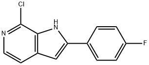 7-Chloro-2-(4-fluorophenyl)-1H-pyrrolo[2,3-c]pyridine 结构式