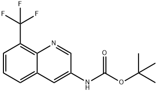 (8-(三氟甲基)喹啉-3-基)氨基甲酸叔丁酯,1447607-03-5,结构式