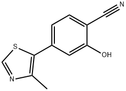 2-hydroxy-4-(4-methylthiazol-5-yl)benzonitrile Struktur