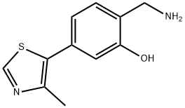 2-(aminomethyl)-5-(4-methylthiazol-5-yl)phenol Structure