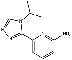 6-(4-isopropyl-4H-1,2,4-triazol-3-yl)pyridin-2-amine 化学構造式