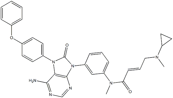 1448444-77-6 (E)-N-(3-(6-amino-8-oxo-7-(4-phenoxyphenyl)-7H-purin-9(8H)-yl)phenyl)-4-(cyclopropyl(methyl)amino)-N-methylbut-2-enamide