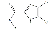 4,5-dichloro-N-methoxy-N-methyl-1H-pyrrole-2-carboxamide 化学構造式