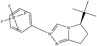 (5R)-5-(1,1-dimethylethyl)-6,7-dihydro-2-phenyl-5H-Pyrrolo[2,1-c]-1,2,4-triazolium  tetrafluoroborate Structure