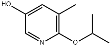 5-ヒドロキシ-2-イソプロポキシ-3-メチルピリジン 化学構造式