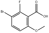 3-溴-2-氟-6-甲氧基苯甲酸,1449008-25-6,结构式