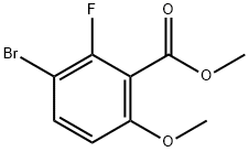 Methyl 3-bromo-2-fluoro-6-methoxybenzoate 化学構造式