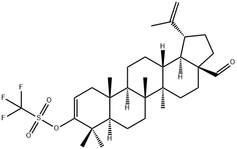 (1R,3aS,5aR,5bR,7aR,11aR,11bR,13aR,13bR)-3a-formyl-5a,5b,8,8,11a-pentamethyl-1-(prop-1-en-2-yl)-2,3,3a,4,5,5a,5b,6,7,7a,8,11,11a,11b,12,13,13a,13b-octadecahydro-1H-cyclopenta[a]chrysen-9-yl trifluoromethanesulfonate|