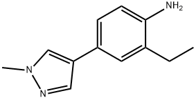 2-ethyl-4-(1-methyl-1H-pyrazol-4-yl)benzenamine Struktur