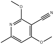2,4-dimethoxy-6-methylnicotinonitrile 化学構造式