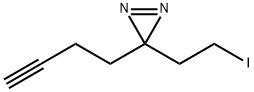 3-(but-3-yn-1-yl)-3-(2-iodoethyl)-3H-diazirine 化学構造式