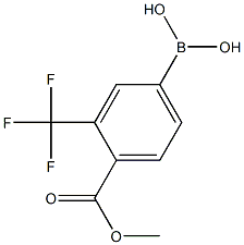 4-(甲氧基羰基)-3-(三氟甲基)苯基硼酸 结构式