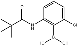 2-(叔丁基羰基氨基)-6-氯苯基硼酸 结构式