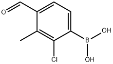 2-Chloro-4-formyl-3-methylphenylboronic acid Structure