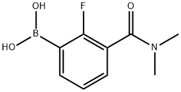 2-Fluoro-3-(N,N-dimethylaminocarbonyl)phenylboronic acid 化学構造式