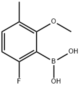 6-Fluoro-2-methoxy-3-methylphenylboronic acid 化学構造式