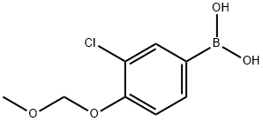 3-Chloro-4-(methoxymethoxy)phenylboronic acid 化学構造式