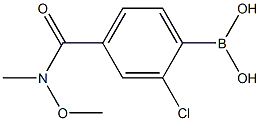 4-(N,O-Dimethylhydroxylaminocarbonyl)-2-chlorophenylboronic acid Struktur