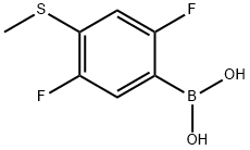 2,5-二氟-4-(甲基硫基)苯基硼酸, 1451392-37-2, 结构式