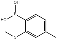 4-Methyl-2-(methylthio)phenylboronic acid,1451392-51-0,结构式
