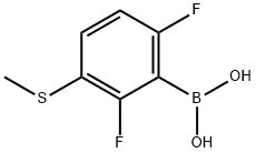 2,6-二氟-3-(甲硫基)苯基硼酸, 1451392-56-5, 结构式
