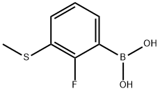 2-Fluoro-3-(methylsulfanyl)phenylboronic acid Structure