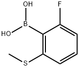 6-Fluoro-2-(methylsulfanyl)phenylboronic acid Struktur