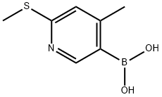 4-Methyl-2-(methylthio)-5-pyridylboronic acid Structure