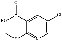 5-Chloro-2-(methylsulfanyl)pyridine-3-boronic acid,1451392-63-4,结构式