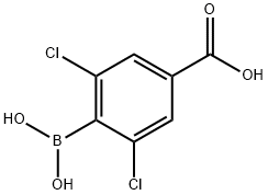 4-羧基-2,6-二氯苯硼酸,1451392-97-4,结构式