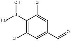 2,6-二氯-4-甲酰基苯硼酸,1451392-98-5,结构式