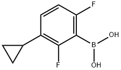 3-环丙基-2,6-二氟苯基硼酸,1451393-02-4,结构式