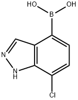 7-甲基吲唑-4-硼酸 结构式