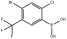 4-Bromo-2-Chloro-5-(trifluoromethyl)phenylboronic acid Structure