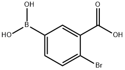 4-Bromo-3-carboxyphenylboronic acid 化学構造式