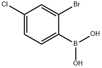 2-Bromo-4-chlorophenylboronic acid Struktur