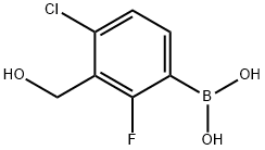 4-Chloro-2-fluoro-3-hydroxymethylphenylboronic acid Struktur