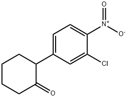 2-(3-Chloro-4-nitrophenyl)cyclohexan-1-one Structure