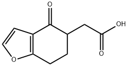 4,5,6,7-テトラヒドロ-4-オキソベンゾフラン-5-酢酸 化学構造式