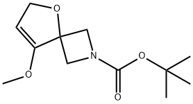 Tert-Butyl 8-Methoxy-5-Oxa-2-Azaspiro[3.4]Oct-7-Ene-2-Carboxylate 化学構造式