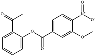 2-Acetylphenyl 3-methoxy-4-nitrobenzoate, 145370-32-7, 结构式