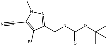 tert-butyl((4-bromo-5-cyano-1-methyl-1H-pyrazol-3-yl)methyl)(methyl)carbamate