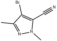 4-溴-1,3-二甲基-1H-吡唑-5-甲腈, 1454852-95-9, 结构式