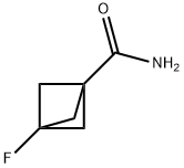 3-Fluorobicyclo[1.1.1]pentane-1-carboxamide Struktur